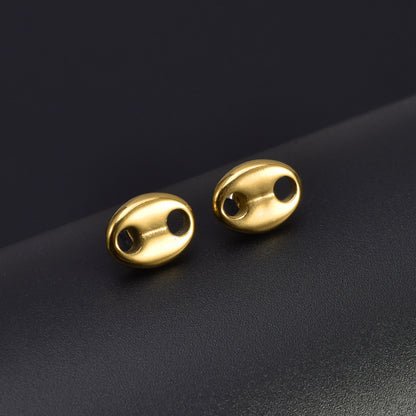 1 Pair Simple Style Oval Plating Stainless Steel Ear Studs