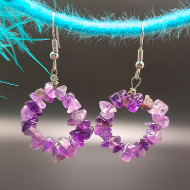 1 Pair Casual Irregular Crystal Beaded Drop Earrings
