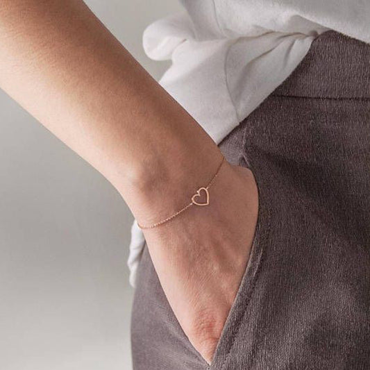Simple Style Heart Shape Alloy Women's Bracelets