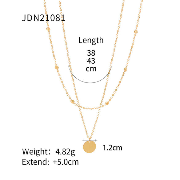 IG Style Chain Geometric Stainless Steel Electroplating Necklaces