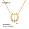IG Style Asymmetrical Stainless Steel 18K Gold Plated Necklaces