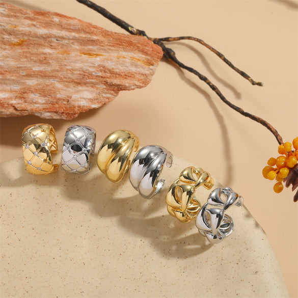 Cross-border hits, exaggerated personality, retro geometric, versatile rings, delicate fashion trends, adjustable rings