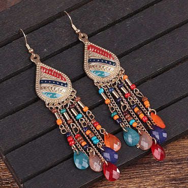 Wholesale Jewelry 1 Pair Ethnic Style Water Droplets Alloy Drop Earrings