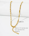 Natural Celestial Stainless Steel Electroplating Necklaces