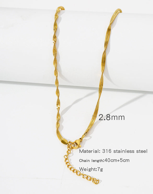 Natural Celestial Stainless Steel Electroplating Necklaces