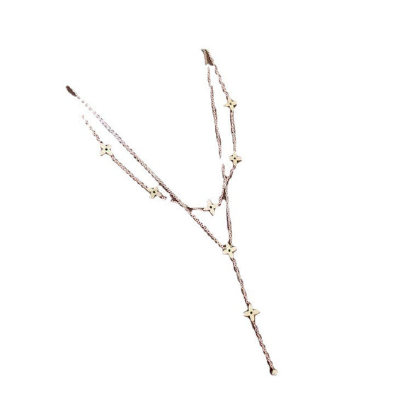 Cartoon Geometric Titanium Steel 18K Gold Plated Necklaces