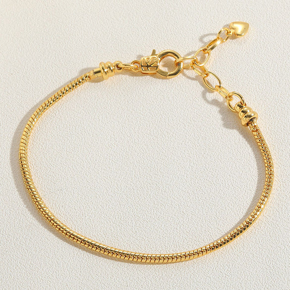 popular love cylindrical lock metal texture bracelet women's ins style OT buckle copper color-preserving electroplating bracelet