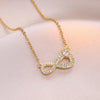 Number Letter Text Titanium Steel 18K Gold Plated Necklaces