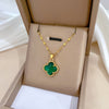 Minimalist Geometric Titanium Steel Diamond Inlay Necklaces