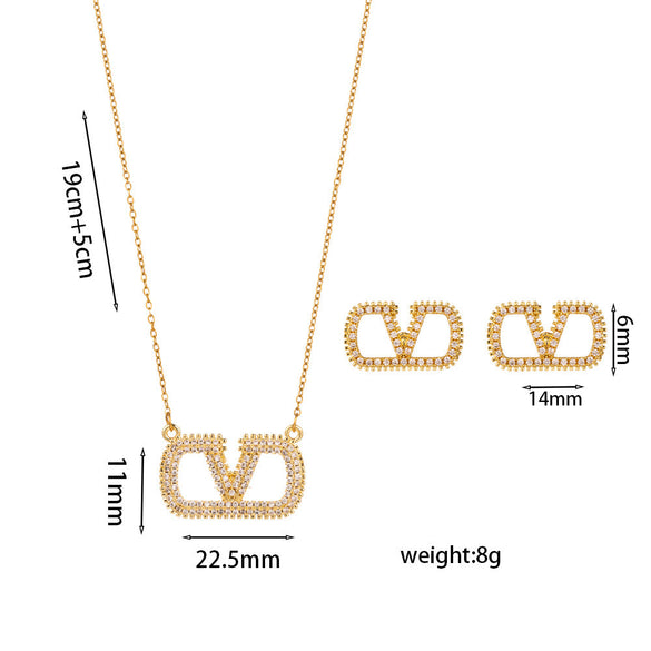 Elegant Letter Titanium Steel Necklaces