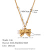 Minimalist Bowknot Stainless Steel 18K Gold Plated Jewelry Sets