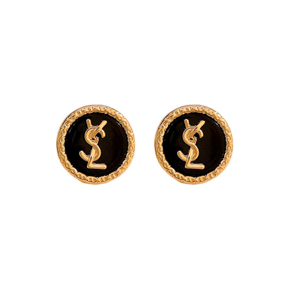 Luxurious Letter Letter Geometric Number Text Alloy Electroplating Earrings