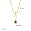 Fashion Women Square Chain Titanium Steel Electroplating Jewelry Sets