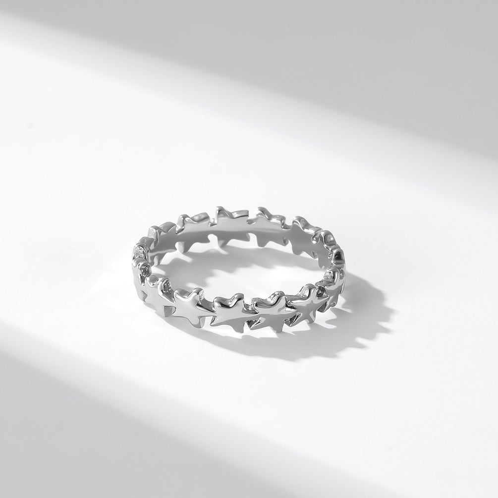 Fashion Star Titanium Steel Polishing Rings 1 Piece