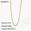 IG Style Chain Geometric Stainless Steel Electroplating Necklaces