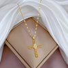 Minimalist Geometric Titanium Steel Diamond Inlay Necklaces
