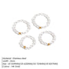 Elegant Simple Style Round Stainless Steel Imitation Pearl Rings In Bulk