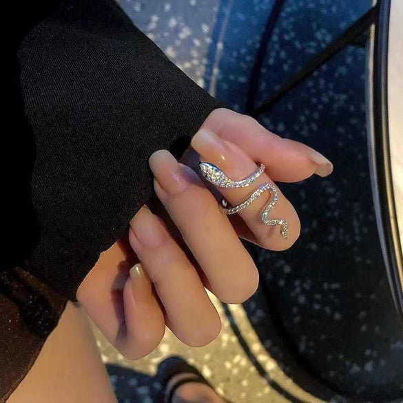 ins style silver zircon ring women's light luxury niche high-end sense open ring ring versatile temperament jewelry wholesale