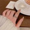 ins style silver zircon ring women's light luxury niche high-end sense open ring ring versatile temperament jewelry wholesale