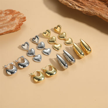 tiktok hot cold scenery U-shaped French luxury earrings niche versatile love design earrings women