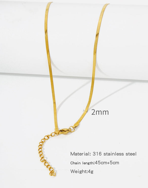 Natural Celestial Stainless Steel Electroplating Necklaces