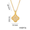 Flower Titanium Steel 18K Gold Plated Necklaces