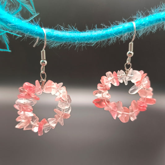 1 Pair Casual Irregular Crystal Beaded Drop Earrings