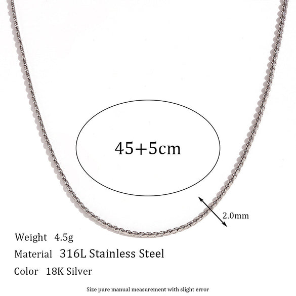 Minimalist Stripe Geometric Stainless Steel Electroplating Necklaces