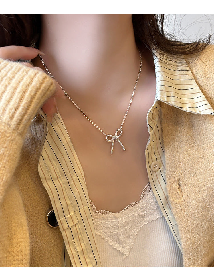 Copper Simple Style Bow Knot Plating Earrings Necklace