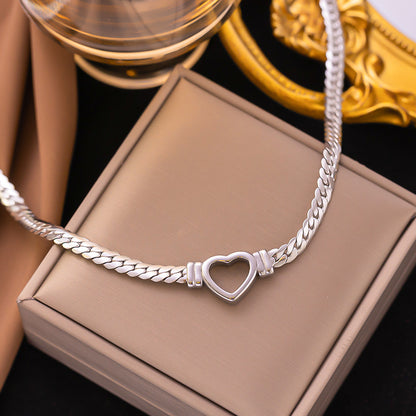 Wholesale Vacation Heart Shape Titanium Steel Plating Bracelets Necklace