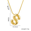 Moderate Luxury Letter Text Number Titanium Steel 18K Gold Plated Necklaces