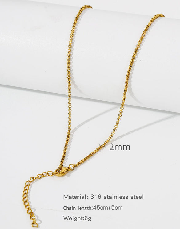 Natural Celestial Stainless Steel Electroplating Necklaces
