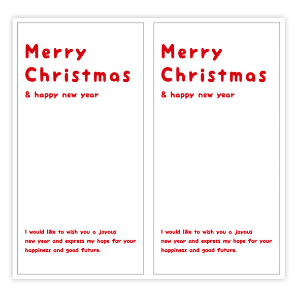 explosion Merry Christmas sticker English letter rectangular airplane box sealing sticker gift decorative sticker