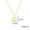 Moderate Luxury Letter Text Number Titanium Steel 18K Gold Plated Necklaces