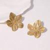 Minimalist Flower Flower Stainless Steel Electroplating Stud Earrings