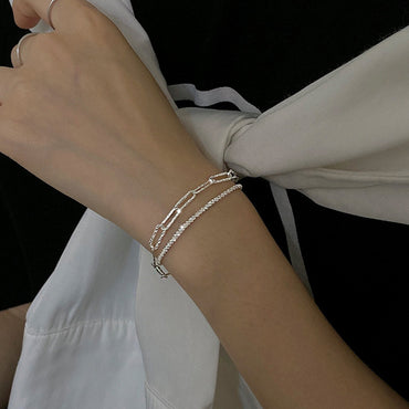 Korean Style Double-layer Stacking Star Bracelet Two-piece Set