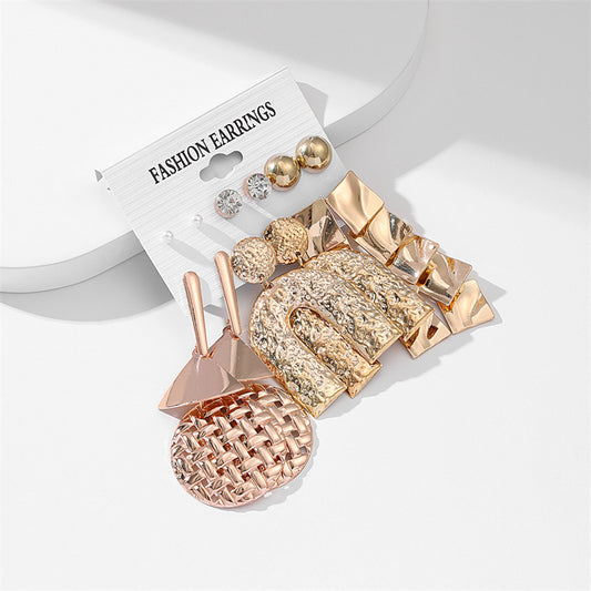 Fashion Geometric Alloy Plating Artificial Pearls Women's Earrings 1 Set