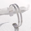Expressive Stripe Stainless Steel Electroplating Bangles