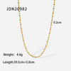 IG Style Chain Geometric Stainless Steel Electroplating Necklaces