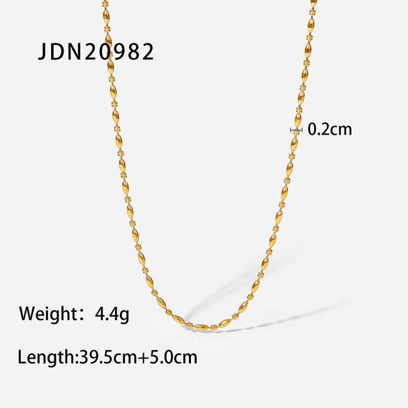 IG Style Chain Geometric Stainless Steel Electroplating Necklaces