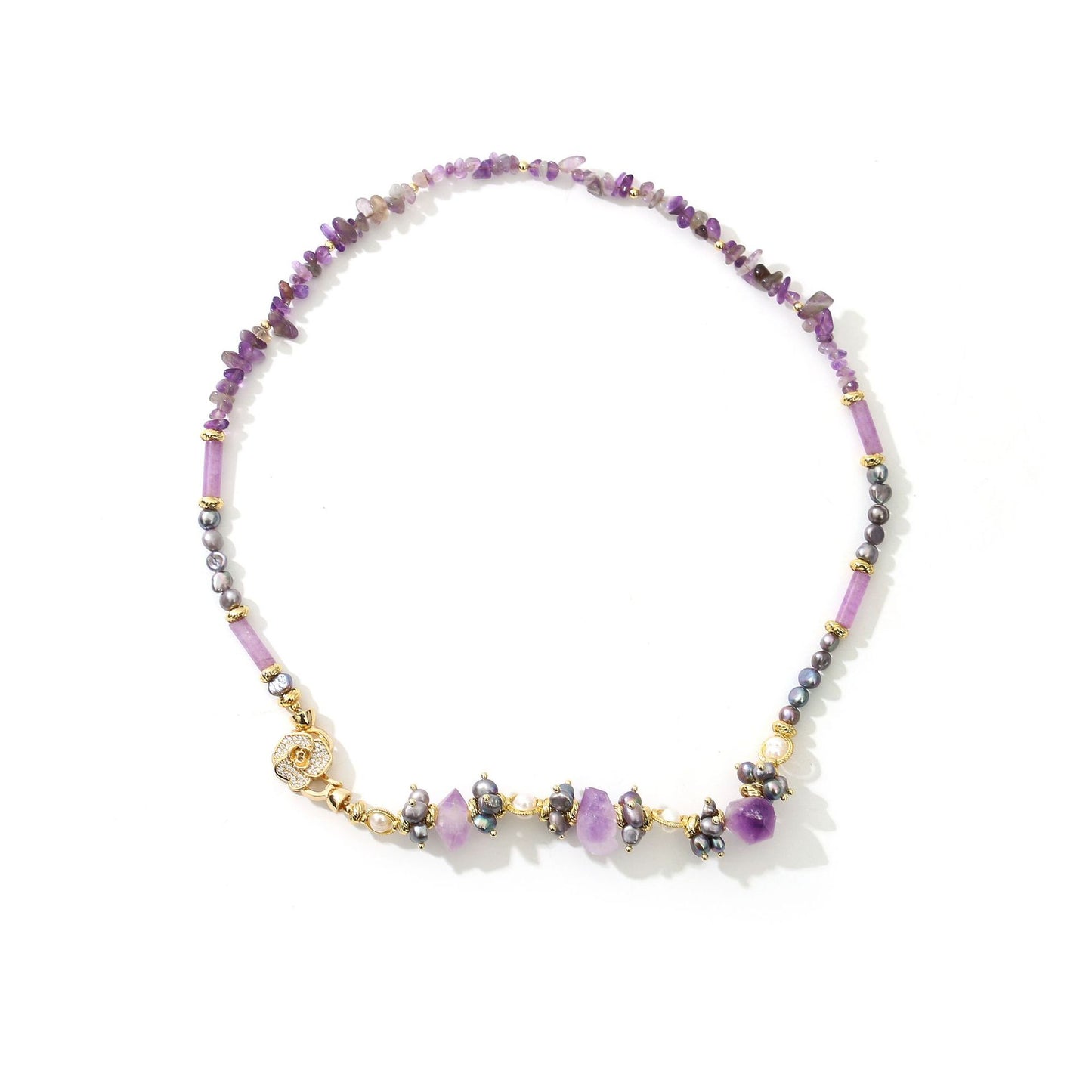 Retro U Shape Freshwater Pearl Glass Beaded Women's Bracelets Necklace