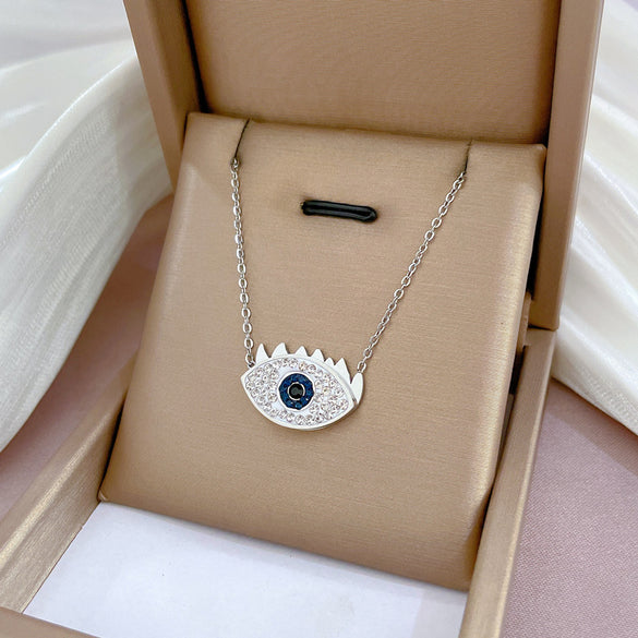 Simple Style Geometric Gourd Stainless Steel Plating Rhinestones Pendant Necklace
