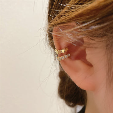 Geometric Inlaid Zircon Copper Zircon Earrings