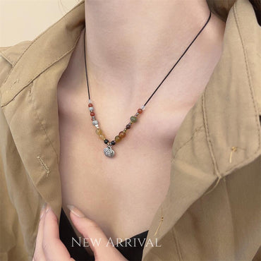 Vacation Ethnic Style Geometric Natural Stone Copper Pendant Necklace In Bulk