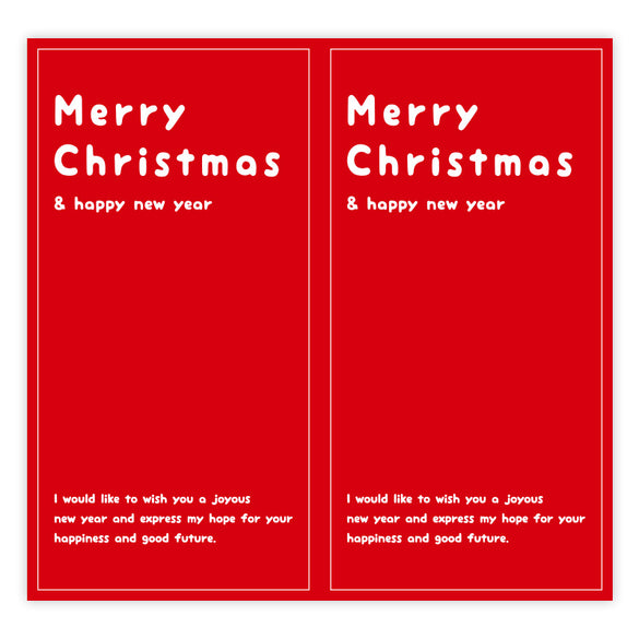 explosion Merry Christmas sticker English letter rectangular airplane box sealing sticker gift decorative sticker