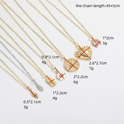 European and American hot-selling light luxury retro love design high-quality pendant clavicle chain cold wind versatile necklace