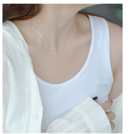 Simple Style Solid Color Sterling Silver Plating Gold Plated Necklace