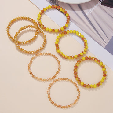 Simple Style Solid Color Artificial Crystal Wholesale Bracelets