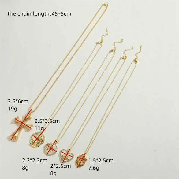 Cross-border popular simple personal shape Mother's Day gift pendant clavicle chain fashion trend ladies mother necklace