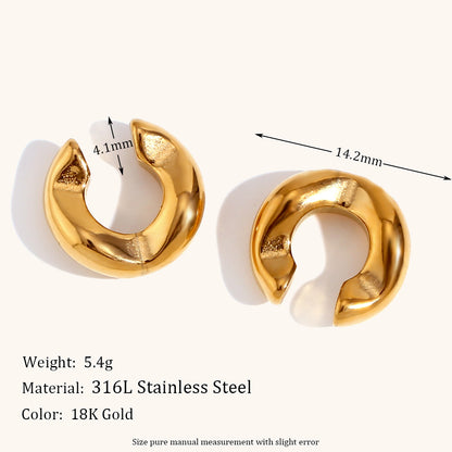 1 Pair Basic Classic Style Geometric Plating Stainless Steel Ear Cuffs